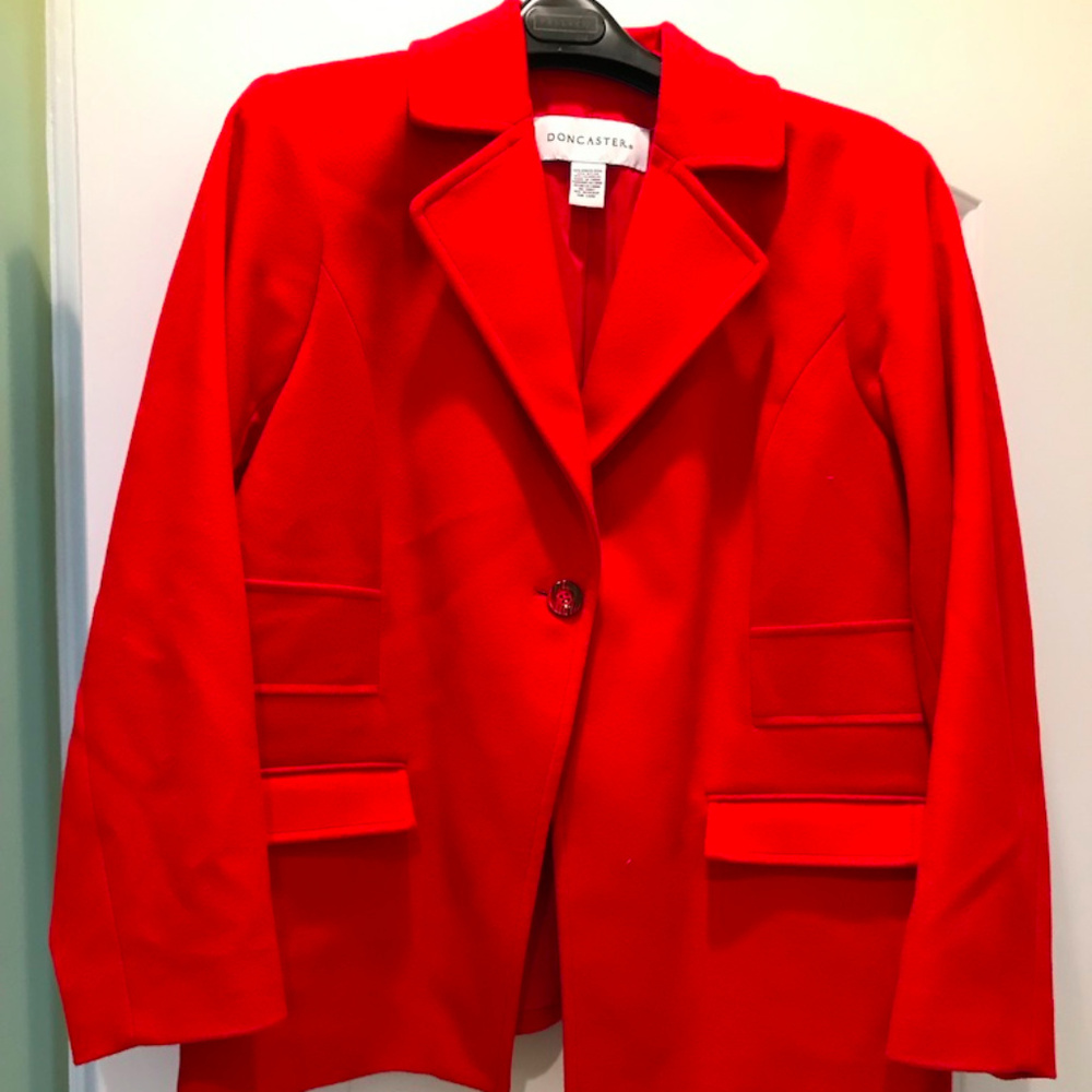 Red wool blend Blazer by Doncaster